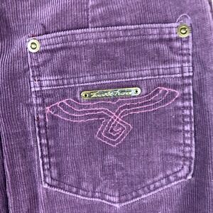 Vtg 70s Tour de‎ France Pants Corduroy Purple Straight High Waisted